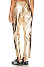 view 3 of 4 Heart Break Hotel Leather Pant in Gold