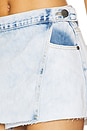 view 6 of 6 Denim Wrap Mini Skirt in Depeche Blue