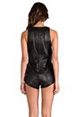 view 4 of 5 The Bond Leather Romper in Black