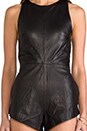 view 5 of 5 The Bond Leather Romper in Black