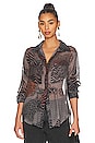 view 1 of 4 CAMISA UTILITARIA DILEMA SHEER in Animal