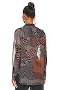 view 3 of 4 CAMISA UTILITARIA DILEMA SHEER in Animal