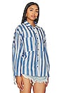view 3 of 5 Daria Shirt in Blue Stripe