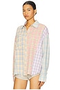 view 3 of 6 Patchwork Cotton Check Shirt in Multi