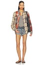 view 5 of 5 CHEMISE EN FLANELLE ESSENTIAL in Natural Check