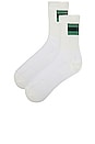 view 2 of 4 Tennis Sock in White & Green