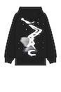 view 1 of 5 Graphic Club Hoodie in Black & White