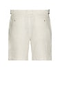 view 2 of 5 Linen Fixed Waist Shorts in Stone