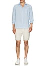 view 5 of 5 Linen Fixed Waist Shorts in Stone