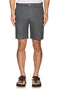 view 4 of 5 Linen Fixed Waist Shorts in Gunmetal