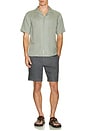 view 5 of 5 Linen Fixed Waist Shorts in Gunmetal