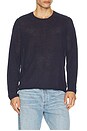 view 3 of 4 Kevin Crewneck Linen Sweater in Deep Navy