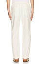 view 3 of 5 Linen Cotton Stretch Cuff Pant in Egret