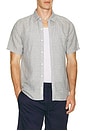 view 4 of 5 Jack Air Linen Shirt in Deep Navy & White