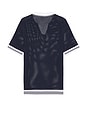 view 2 of 4 BLUSA PÓLO DE MALHA \ in Deep Navy & White