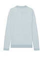 view 2 of 4 Cotton Textured Knit Long Sleeve Polo in Pale Blue