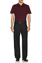 view 3 of 4 Extra Fine Merino Wool Polo in Port Wine