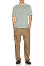 view 3 of 4 Linen Sweater Polo in Washed Olive