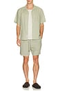 view 3 of 4 Air Linen Convertible Vacation Shirt in Elm