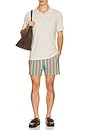 view 3 of 4 Shaun Stretch Linen Polo in Bone