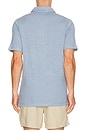 view 2 of 4 Shaun Stretch Linen Polo in Soft Blue
