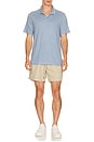 view 3 of 4 Shaun Stretch Linen Polo in Soft Blue