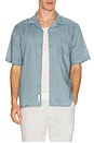 view 1 of 4 Air Linen Convertible Vacation Shirt in Lagoon