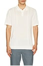 view 1 of 4 Silk Ribbed Knit Polo Shirt in Ivory