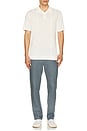 view 3 of 4 Silk Ribbed Knit Polo Shirt in Ivory