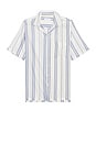 view 1 of 3 Air Linen Convertible Camp Shirt in Sky Blue & White