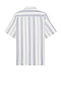 view 2 of 3 Air Linen Convertible Camp Shirt in Sky Blue & White