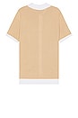 view 2 of 3 COTTON TEXTURED BUTTON UP SHIRT YS2 in Beige & White