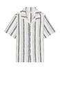 view 1 of 3 Novelty Vacation Baja Stripe Shirt in Deep Navy & White