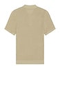 view 2 of 3 Cotton Textured Knit Polo in Sand
