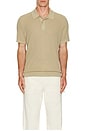 view 3 of 3 Cotton Textured Knit Polo in Sand