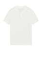 view 2 of 3 Cotton Linen Long Sleeve Sweater Polo in White