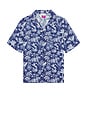 view 1 of 3 Viscose Vacation Shirt in Deep Navy & White