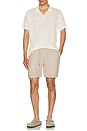 view 4 of 4 Shaun Linen Polo in White