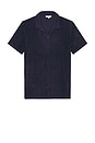 view 1 of 4 Towel Terry Johnny Collar Polo in Deep Navy