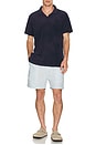 view 4 of 4 Towel Terry Johnny Collar Polo in Deep Navy