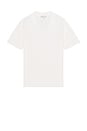 view 1 of 4 Cotton Crochet Johnny Collar Polo in White