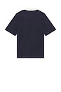 view 2 of 4 Oversized Towel Terry Polo in Egret & Deep Navy