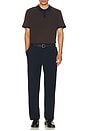 view 4 of 4 Cotton Textured Knit Polo in Chesnut & Navy