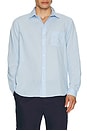view 3 of 4 Garment Dye Cotton Voile Shirt in Light Blue