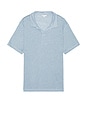 view 1 of 4 Shaun Linen Polo in Dusty Blue