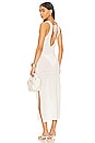 view 1 of 4 Linen Cowl Back Maxi Dress in White