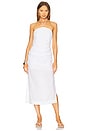 view 1 of 3 Air Linen Ruched Halter Dress in White