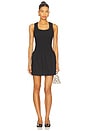 view 1 of 3 Poplin Smocked Mini Dress in Black