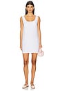 view 1 of 3 Air Linen Scallop Shift Dress in White