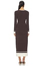 view 3 of 3 Linen Tencel Maxi Dress in Espresso & Egret